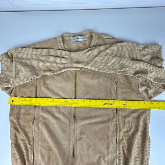 Umberto Bilancioni Sweater Men 52 Linen Blend Leather Pullover Italy Vintage Top - Picture 7 of 16